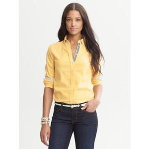 Banana Republic Yellow Oxford Shirt NEW