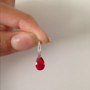 Simulated Ruby Earrings