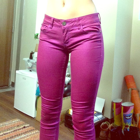 Purple/pink Metallic Skinnies