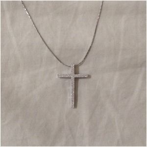 Sterling Silver Cross Necklace (includes chain)