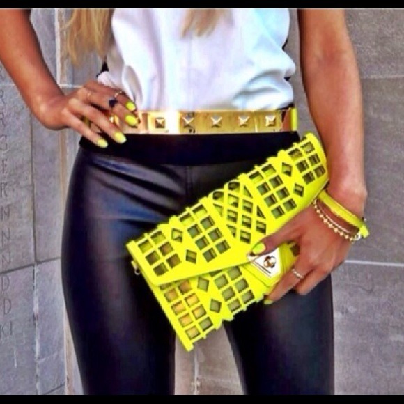 Neon Yellow Clutch