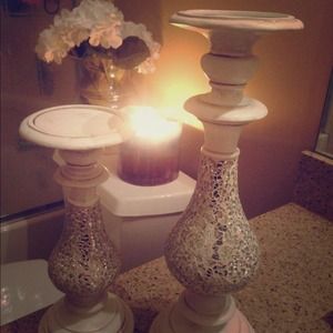 Two candle holders