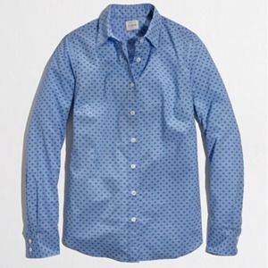 J.Crew classic button-down shirt in sky navy