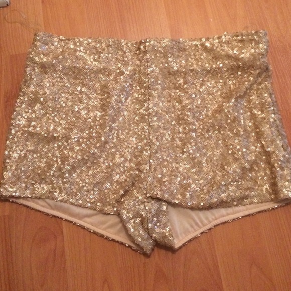 Gold Sequin Shorts
