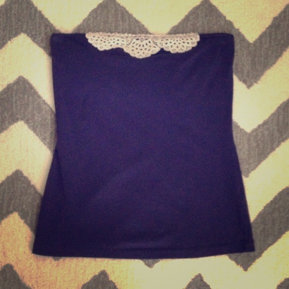 Banana Republic Navy Strapless Tank