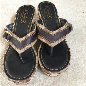 REDUCED!! Coach sandals NEVER WORN!!!!!