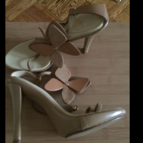 Colin Stuart butterfly ankle wrap heels