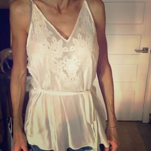 NWT all saints white silk blouse