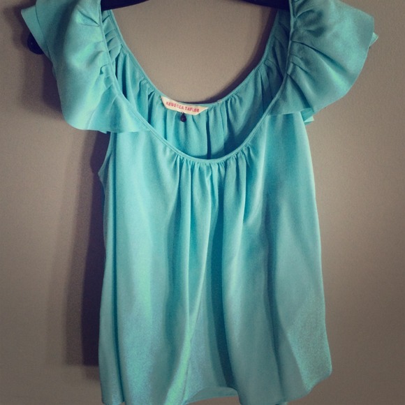 Adorable Rebecca Taylor silk robin egg blue blouse