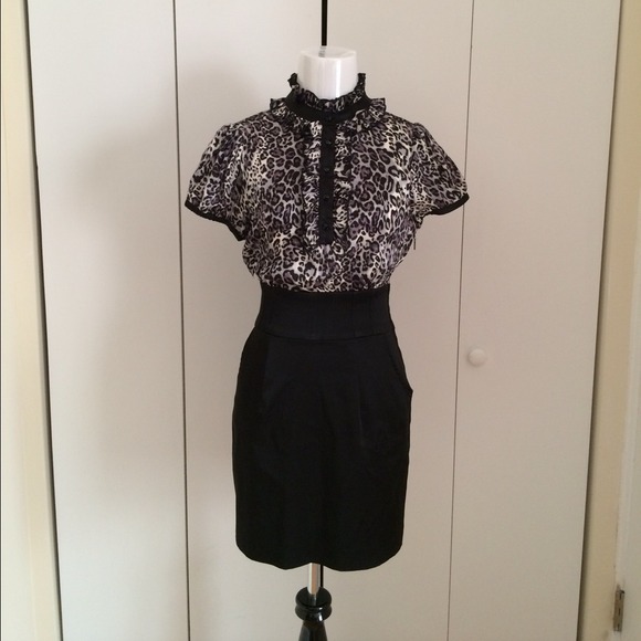 🎀Like New Bebe  leopard dress!🎀👠💄