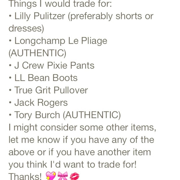 Items I Would Trade For
