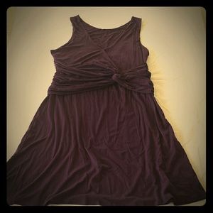 Comfortable,  yet stylish dark purple knit dress.