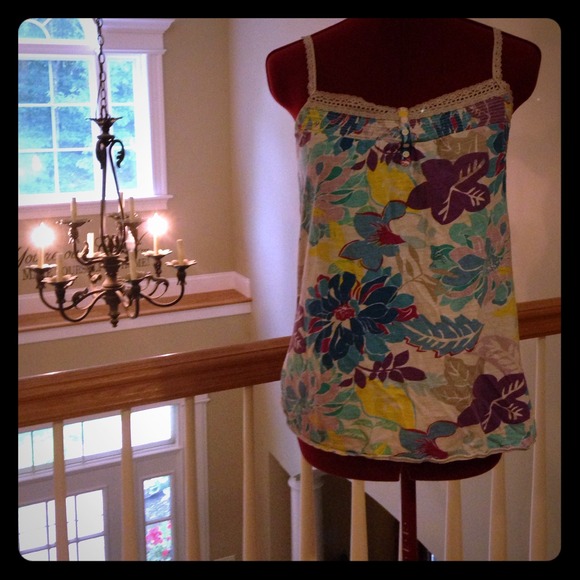 Colorful floral tank top - Picture 1 of 4