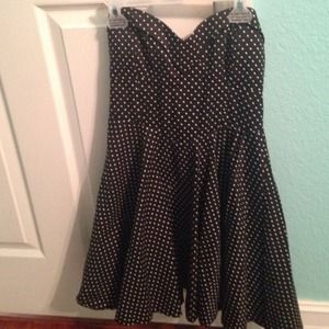 Macy's Size 3 strapless Polka Dot dress