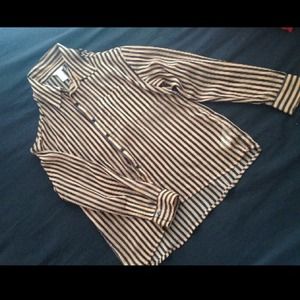 Open shoulder stripped Dress Top