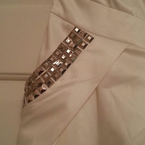 Studded All White Cocktail Dress - Picture 4 of 4