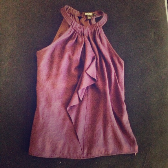 DKNY Purple Halter Top
