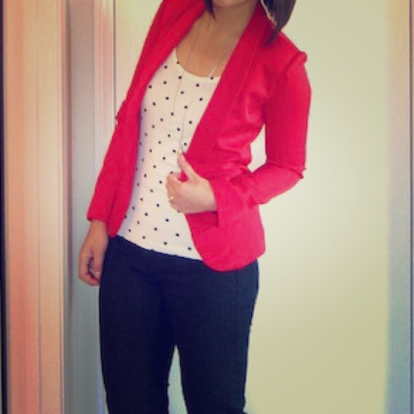 Red H&M blazer