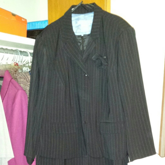 Blue Suit. Lined Suit. Dress and Jacket