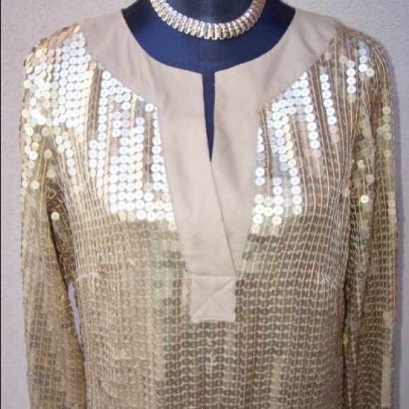 ⭐️Michael Kors gold sequin tunic - Picture 2 of 4