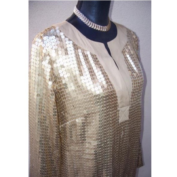 ⭐️Michael Kors gold sequin tunic - Picture 3 of 4