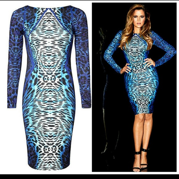 Blueberry leopard print dresses