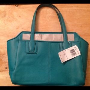 Mini Coach Emerald Green hand tote