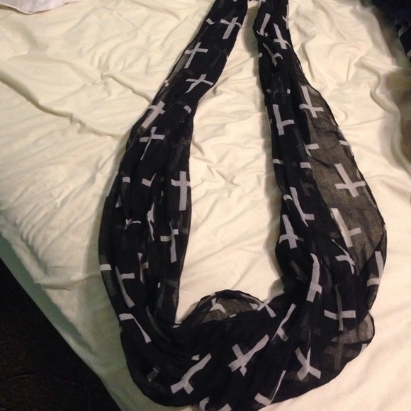 Black Cross Scarf