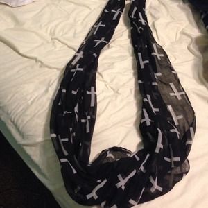 Black Cross Scarf