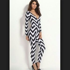 Black and white jumpsuit