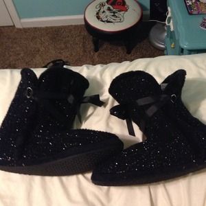 Black Slipper Boots
