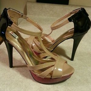 Brand new! Sexy 5" heels camel/red/black size 8.5