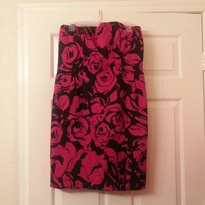Rose Print Cocktail Dress