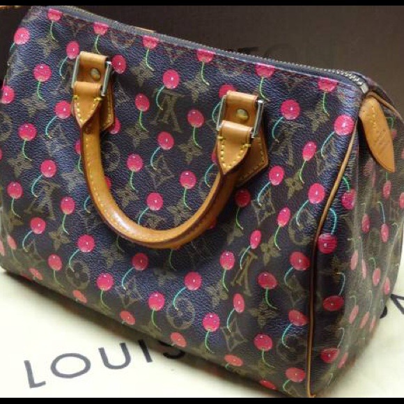 Louis Vuitton Monogram Cherry Cerise Speedy 25