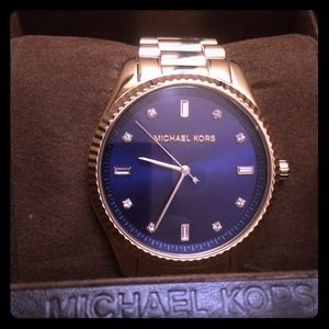 Michael Kors gold and navy watch✨reserved✨