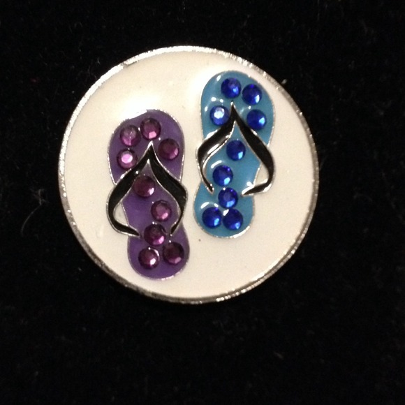 Crystal FlipFlops on Magnetic pin! NO Pin Holes🙆