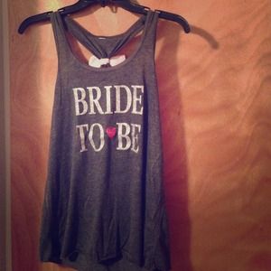 Bride to be racer back tanktop