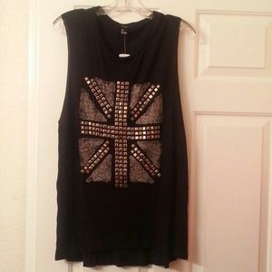 Union Jack Embellished Top