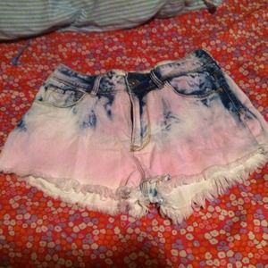 Bullhead tie dye high waisted shorts