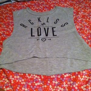 Young and reckless grey tank