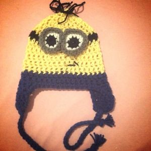 Crochet minion hat