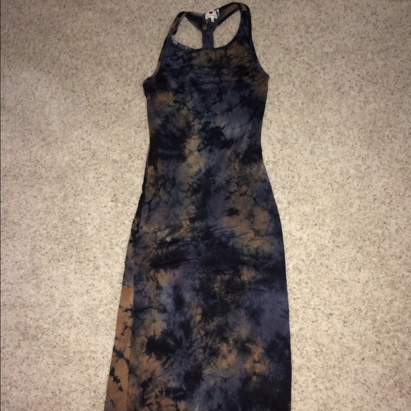 Tie dye fitted dress