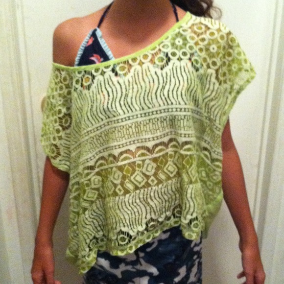 💜Sale💜😊Lime green cover up for the beach