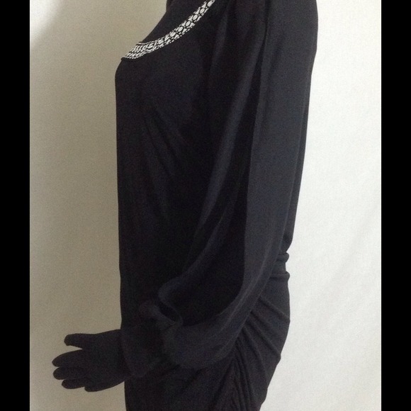 Plus Embellished Cold Shoulder Black Formal Dress - Picture 4 of 4