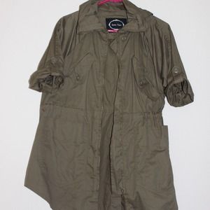 Olive jacket with hood (s/m)