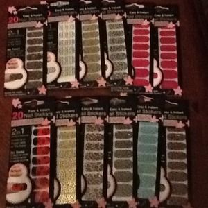 12 fashion nail stickers of 20 in each pack 12 fashion nail stickers of 20 in each pack
