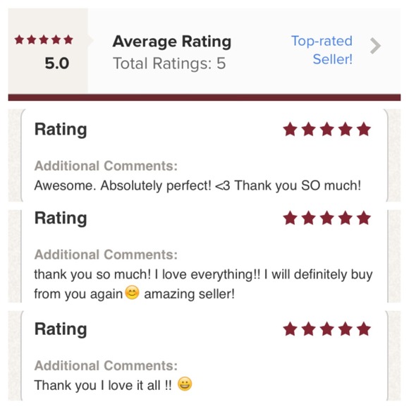 Customer ratings!!!