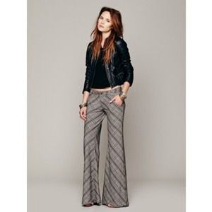Free People Teaspoon Plaid Flare Pants