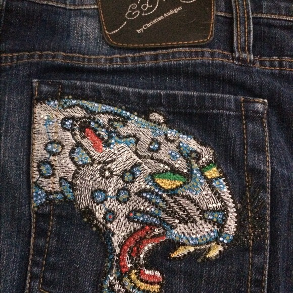 Ed Hardy Mini Skirt with rhinestone