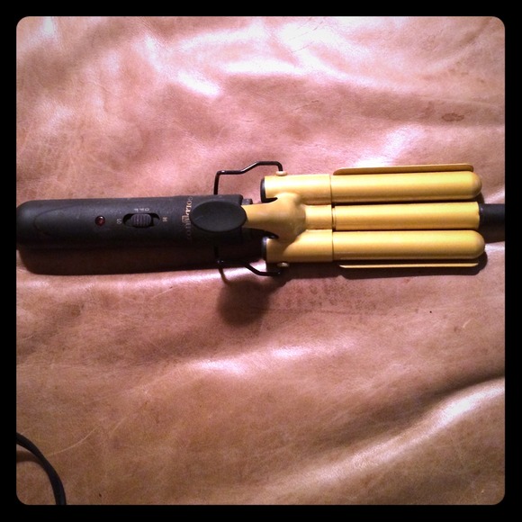 Gold n hot double barrel curling iron